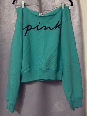 PINK Off-Shoulder Sweatshirt